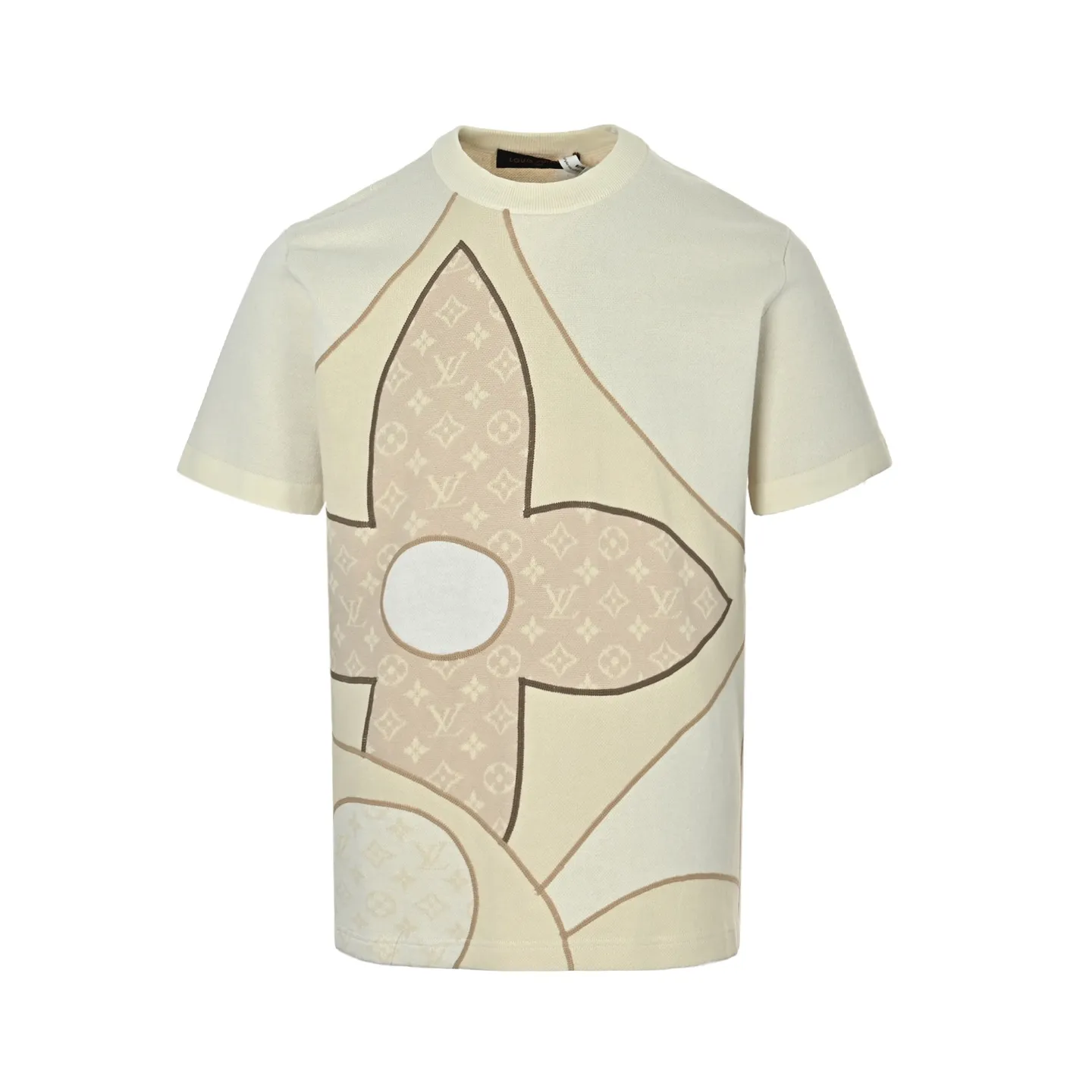 Louis Vuitton/Louis Vuitton presbyopia four-leaf clover jacquard knitted short-sleeve